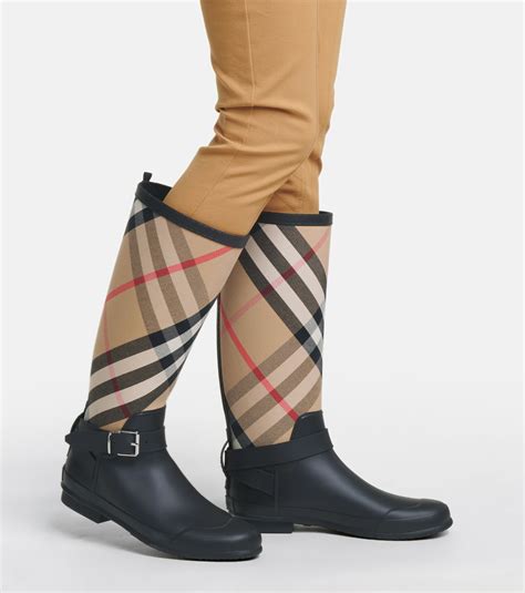 burberry house check rain boots